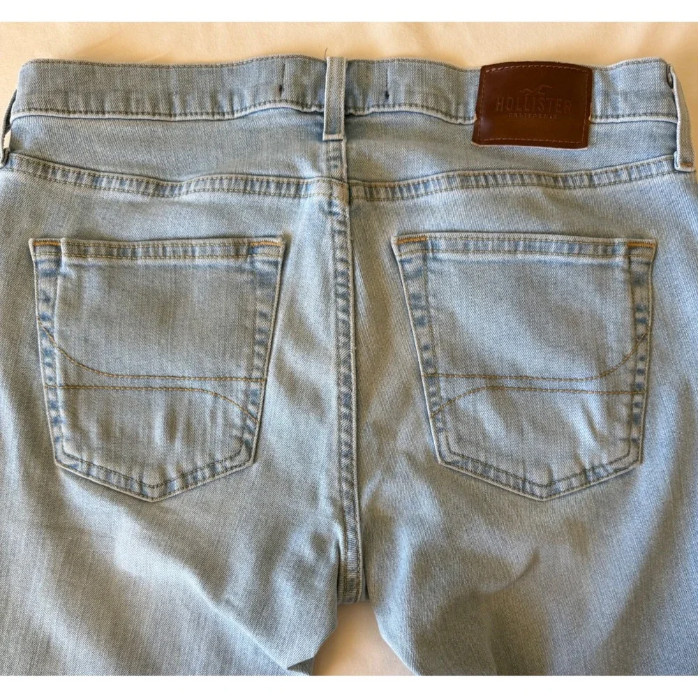 Hollister Epic Flex Skinny Jeans Mens 31x32 Light Wash Blue Denim Slim Fit